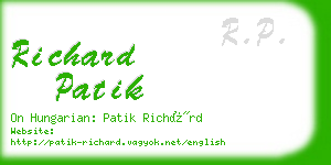 richard patik business card